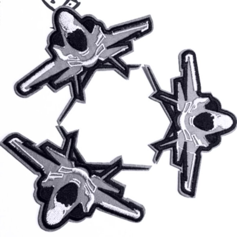 [NEW] JET AIRCRAFT FIGHTER PLANES IRON ON PATCHES ADHESIVE EMBROIDERED BADGES